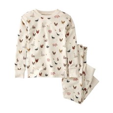 Little planet by carter's 유니 베이비 투피스 파자마 유기농 면으로 제작 화이트 팜 9개월104093