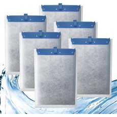 6팩 필터 카트리지 위스퍼 바이오백 대형 수족관 20i 40iIQ20 30 45 60PF20 40 60 및 레토필터 교체 가능, 6 Pack Large