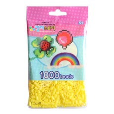 컬러비즈 5mm55g1000개900원, S43_싱글비즈 연노랑, 1개