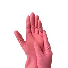 雙面花紋乳膠手套 家事/碗盤清洗/水產/園藝/農務/食品加工適用, 1個, 粉紅色#M(12雙), 粉紅色