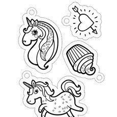 마술종이 게임 소품 유니콘 디자인 수집품, 20장(낱개수량확인)