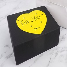 제이에스 컬러 하트 스티커 10cm 2개 컬러대형명찰스티커, 핑크