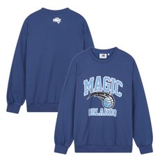 [AK플라자] [NBA] ORL 아치형 팀레터링 맨투맨 (블루)