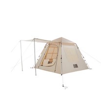 HAT 型號帳篷 210*210*160cm 米色 附收納袋 露營帳篷, 3-5人
