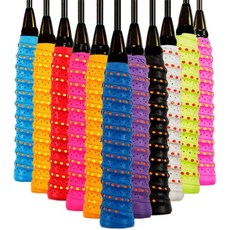 테니스 라켓 손잡이 소모품 오버그립 라켓볼 그립 스쿼시 배드민턴 자전거 바를 위한 미끄럼 방지 천공 테이프