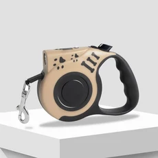 야간 산책용 플래시라이트가 있는 자동 개줄 소형 및 중형 개와 고양이를 위한 16FT 텔레스코픽 트랙터, 03 커피