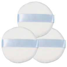 온더칩 파우더 퍼프 대형, 3개, 흰색