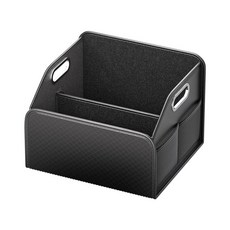 가죽 착 2층 트렁크 정리함 수납함 용품 AP2, 1개, C. 마름모 단품 조수석트렁크 겸용