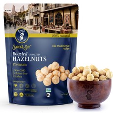 AZNUT 로스팅 무염 헤이즐넛 1.36kg 프리미엄 품질 AZNUT Roasted Unsalted Hazelnuts 3 LB Premium Quality 100% Natura, 3파운드(1팩), 1개, 구운 것