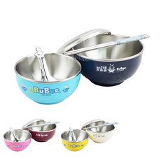 寶石牌豆豆316不銹鋼兒童便當盒四件組，含隔熱碗、兒童匙、兒童筷子，可愛造型，安全耐用, 豆豆316四件組白色+黃, 隔熱碗、兒童匙、兒童筷子