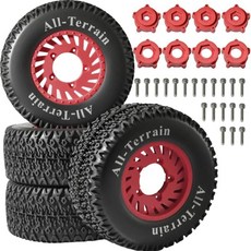 단거리 오프로드 트럭 타이어 휠 육각 커넥터, 3. 빨간색, 1개