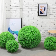 천정 식물 인테리어 공 매달려있는 식물 공잔디 소품, 외경 12cm 시뮬레이션 밀라노 잔디 공, 1개