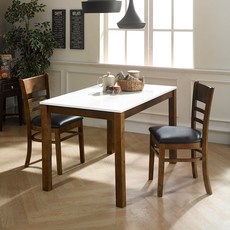 동서가구 CV모던 4인 하이그로시 광택 식탁 테이블 세트/의자 2개 DF634593, 엔틱