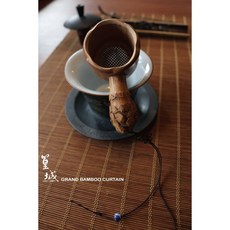 篁城竹簾 竹根手柄茶濾，茶道專用濾茶器, 1個, 茶濾