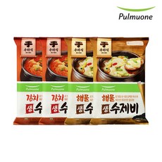 풀무원 생 수제비 4개8인 김치2개+해물2개, 423g, 1개