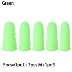 실리콘 손가락 커버 미끄럼 방지 고무 통기성 보호 바느질 골무 캡 퀼팅, 5. 5Pcs green