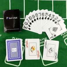 방수 플라스틱 게임 포커 팩 매직 카드 컬렉션 가족 만남 테이블 보드 게임 2 개/로트, 02 2 Blue