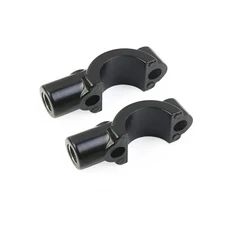 범용 7/8 "22mm 레버 미러 홀더 브레이크/클러치 마스터 실린더 클램프 브래킷 커버 고정 시트 M10 볼트베이스 지원, CNC Black 1 Piece