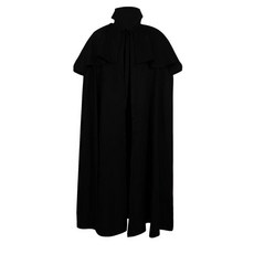 哥特式巫師魔鬼披風斗篷長袍 化妝舞會角色扮演服飾, 1個, 黑色 Y187 黑色披風,S