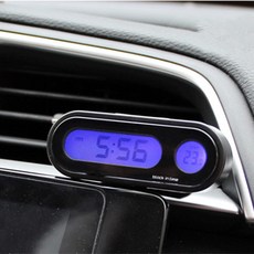 자동차 차량용 대쉬보드 부착식 LED 시계 온도계, 차량용 LED 시계, 차량용 LED 시계