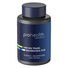 Prohealth 反式白藜蘆醇膠囊營養補充品, 1個, 60顆