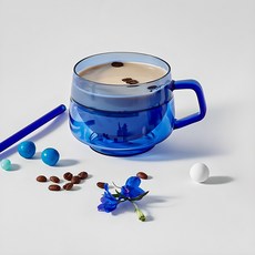 Heriter 伽倻寬口馬克杯 270ml, 深藍色, 1個, 單品