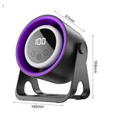 USB桌上型新風扇 迷你便攜式家用廚房宿舍無葉小風扇 桌面循環扇 夜燈小風扇 無刷風扇, 黑色USB插電款(無內建電池), 黑色