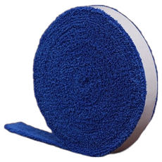 10米 毛巾底 加厚 羽毛球 網球拍 羽球拍 吸汗帶 超纖 防滑 把膠 毛巾握布, 藍色, 1個