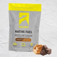 Ascent 카제인 단백질 파우더 25g 미셀라 인공 향료 감미료 없음 설탕 BCAA 4.9g 류신 2.2g, 1개, 907g