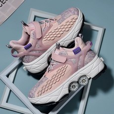 2025 바퀴 신발 롤러 스케이트, 9908A 분홍 4륜-브레이크