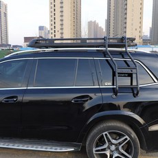 루프랙 사다리 지붕용 차량용 사이드 발판 74cm 망간강 프레임 등반 계단 SUV용 적재대, 나사 내장, 모퉁이사다리