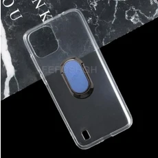 블랙뷰 오스칼 C60 6.53인치 2022 후면 링 홀더 브래킷 폰 케이스 TPU 소프트 실리콘 커버, 01 Blackview Oscal C60, 01 케이스 및 홀더, 01 ClearWith A Blue