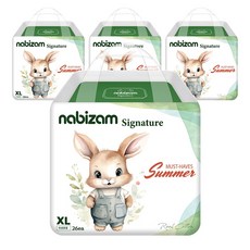 나비잠 기저귀 시그니처 썸머팬티 4팩, 104매, 특대형(XL)