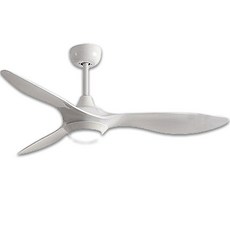 簡約現代全白色三葉吊扇 52吋 遙控LED三色變光 全銅電機ABS扇葉, CT299純白色ABS葉(吊杆款)變頻遙控+三色變光