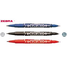 ZEBRA 斑馬 油性極細雙頭麥克筆 MO-120-MC, 藍, 1支