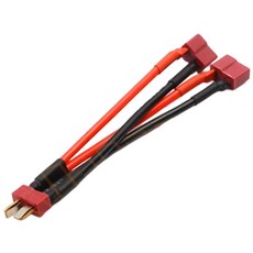 XT60並聯線 XT90並聯線 T插並聯線 10AWG 12AWG 14AWG 電源擴展線, 黑, 1套裝, 60mm