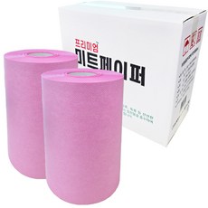 두툼한 프리미엄 미트페이퍼 대용량 업소용, 핑크, 400매(200매X2롤), 1개, 400매