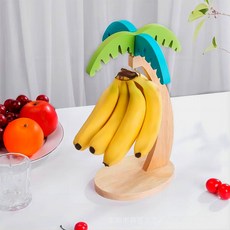거위상회 바나나걸이 바나나거치대 고무나무, 1개, 고무나무 바나나걸이 1개