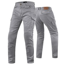 J.A.G. Motorcycle Riding Pants with Aramid Lining & CE Level 2 Armor – Twill Cargo Motorcycle Prot, 30 x 32, Grey