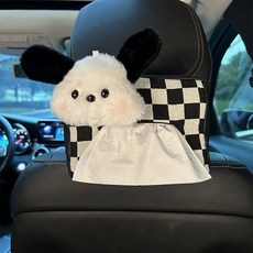 써니글로벌 차량용휴지케이스 휴지 휴대용, 1개, 체크 티슈 박스