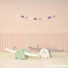 베네베네 퍼피 유아 아기 시소 바운서, 화이트그레이, 1개