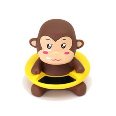 만화 귀여운 동물 아기 목욕 장난감 샤워 물 온도계 어린이 신생아 입욕 수온 측정, 원숭이