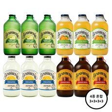 분다버그 라임+망고+레몬+진저비어 375ml 각 3개씩 총 12병, 12개