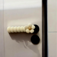 플라워 문콕방지 정전기 방지 충돌 방지 손잡이 보호쿠션 커버2P, 15g, 베이지 2P