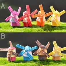 447 NO1603 칼라풍차AB 미니어처, 혼합색 열개