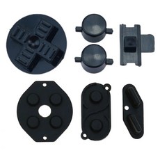 게임보이 클래식용 고무 전도성 D 패드 버튼 GB DMG A B 버튼 DiIY 단추 세트 교체, 1개, 1) black button, black button
