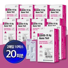 에스디바이오센서 스탠다드 큐 코로나 19 항원 자가 진단 테스트, 2개입, 10개