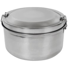 MIKA HOUSE 橘之屋 304不銹鋼圓形2層便當盒 14cm, 銀色, 1個