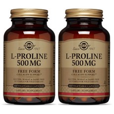 SOLGAR L-脯氨酸植物膠囊 500mg, 100顆, 2罐