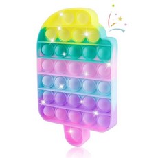아이스크림 피젯 장난감 푸시 버블 감각 장난감 만 3 4 5 7 8세 유아용 실리콘 스트레스 해소 작은 물건 생일 파티 선물 교실 상품 여행 피젯 여아 남아 성인용, 아이스크림 마카롱